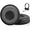 Link Dream Cuscinetti Auricolari di Ricambio Compatibile con Jabra Evolve 20 20se 30 30II 40 65 65+ Cuffie, Cuscinetti Auricolari per Spugna Memory e Morbida Pelle Proteica, Nero
