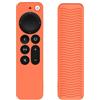 BIIULHCI Custodia telecomando per Apple TV 4K Siri Remote 3rd Gen (2022) / 2nd Gen (2021) Custodia in silicone per accessori TV (Orange Not Glow)