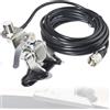 HYS Supporto per antenna per auto in acciaio inox per montaggio a clip per bagagliaio con staffa di montaggio a berlina angolare regolabile con connettore SO239 a PL-259, 16,4 Ft di RG-58 cavo