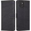RankOne Cover per Samsung Galaxy A03 (6.5 Inches), Custodia Flip Pelle Portafoglio, Magnetica Libro Bumper Cover Case - Nero