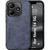 Kepuch Silklike Cover per Redmi Note 14 5G - Custodia Case Piastra Metallica Incorporata - Blu