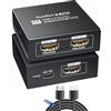 avedio links Splitter HDMI 4K@60Hz 1 in 2 Out con cavo HDMI da 4 m, splitter audio HDMI per TV e soundbar con downscaler, supporta doppi monitor 4K e 1080P, 2K@144Hz Dobly Vision/Atmos senza ARC