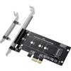 YUNKOZAND M.2 PCIe a PCIe 3.0 x1 NVMe Controller Scheda di espansione per M-Key M.2 SSD 2280/2260/2242/2230 Riser Card, supporta M2 NGFF PCI-e 3.0, 2.0,1.0