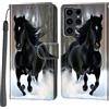 Haninsuze Cover per Samsung Galaxy S24 Ultra, Portafoglio PU Pelle, Cavallo | Interno TPU Antiurto, Anti-Graffio, Fessura per Schede, Supporto Stand, Design Libro, Flip