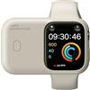 QCHMM Caricatore Wireless Per Apple Watch, 1200mAh Portatile Power Bank Per Apple Watch 44/45/46mm Series 10/9/8/7/6/5/4, Ricarica a Induzione Magnetica (Galassia)