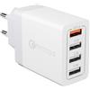 JupptElectronics 33W Caricatore USB, 4-Porte Caricatore Multiplo con QC3.0, Presa Spina Alimentatore USB Caricabatterie Veloce per iPhone 15 14 13 12 11 Pro Max Mini XS XR X 8 7 6 Plus, Samsung Galaxy S21 S20 A15