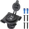 Be In Your Mind Doppia presa di ricarica USB a doppia porta 5 V 1 A/2,1 A ricarica rapida per telefono, tablet, GPS, 12 V, veicolo, moto, camper, roulotte, barca, yacht