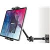 Oilcan Supporto Tablet Muro Regolabile, Porta Tablet Parete [Braccio Flessibile in Alluminio] per Camera/Cucina/Negozio, per iPad Pro Air Mini, Galaxy Tab, Lenovo, Cellulare e Tablet da 4-12,9