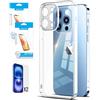 N NEWTOP Custodia Compatibile con Apple iPhone 16 Pro Max, Morbido TPU CLEAR Silicone Anti Graffio Trasparente Slim Sottile Flessibile Proteggi Bordo Fotocamera Posteriore Vetro (Cover +2 Pellicola)