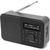 MangoKit PR2S Radio Digitale DAB,DAB+ e Radio FM da cucina,altoparlante Bluetooth,Personale con Display,sveglia e orologio,40 stazioni preimpostate,cuffie, Batterie e Alimentazione a rete-Nero