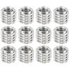 PATIKIL Adattatori a vite convertibili da 1/4 femmina a 3/8 maschio, 12 pezzi adattatori filettati per treppiedi, fotocamera, monopiede, video DSLR/SLR, supporto microfono colore argento