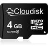 Cloudisk 4GB microSDHC Scheda di Memoria Flash MircoSD Card, C6