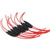 Aiqeer 20 Pezzi 5 X 20 mm 32V 20A In-Linea Vetro Tubo Portafusibili, AGC Portafusibili in Vetro Auto con 16 AWG Cavo (Nero)