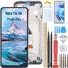 YHX-OU 6.6'' Nero+Telaio Schermo per Xiaomi Redmi Note 11s 5G 22031116BG LCD Display Touch Screen Digitizer Ricambio Assembly con Utensili Inclusi + Vetro temperato(Non per Note 11s 4G)