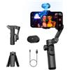AOCHUAN Gimbal Stabilizzatore per iPhone, Gimbal a 3 assi con sensore di tracciamento AI per iPhone/Android, Stabilizzatore per telefono con Anti-Shake 7.0 per la registrazione video - Smart XE AI