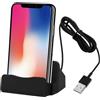BOULESENM Stazione di Ricarica USB C, Caricabatterie per Docking Station di Tipo C, Dockingstation per Smartphone Compatibile,Può sostenere il suppor to del caricatore da scrivania del telefono