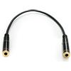 System-S Cavo audio 20 cm stereo AUX jack 3,5 mm femmina a femmina in nero