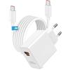 ACOCOBUY Caricabatterie rapido 100W per Honor 400 200 Pro Magic 8 7 Pura 70 Pro Caricabatterie rapido PD a 2 porte e cavo USB C 2m 6A per Honor Magic6 5Lite V5 V3 400 600 Lite Smart 90 70 X6b X6c Pad X9a X8a 9