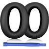Aiivioll WH-1000XM2 Cuscinetti auricolari/Cuscinetti auricolari di ricambio Cuscinetti auricolari in pelle proteica memory foam compatibili con cuffie WH-1000XM2 MDR-1000X (Nero)