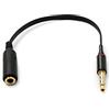 System-S Cavo audio 15 cm stereo AUX jack 3,5 mm maschio a femmina piatto in nero