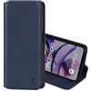 32ndShop 32nd Serie Classica 2.0 - Custodia a Portafoglio in Pelle Vera per Motorola Moto G13 & G23, Case con Slot per Sched di Blocco RFID, Chiusura Magnetica e Supporto Integrato - Blu Navy