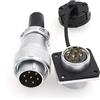 Eonvic WEIPU WS20 7 Pin Aviazione Impermeabile Connettore IP67 Metallo Spina Maschio Femmina Presa Quadrata Filettato Connettore Cavo Montaggio A Pannello