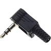 Keple Spina Jack Da 3,5 Mm, Stereo A 90 Gradi - Confezione Da 5, Presa In Plastica Per Riparazione Jack TS 3 Poli Maschio A Saldare Tipo Connettore Cavo Audio Fai Da Te