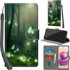 Haninsuze Cover per Xiaomi Redmi Note 10 4G/Note 10s Custodia Cover Pelle Libro Portafoglio con Porta Carte Magnetica Protezione Antiurto Cuoio Flip Case Custodia Cover per Redmi Note 10 4G, Farfalla