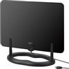 August DTA455 Antenna TV DVB-T/T2, Antenna Digitale HDTV Interna 1080p+ Guadagno di 5dBi e Portata di 50km - Grande e piatta Montaggio a terra o a parete 3m Cavo - Nero