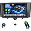 SIXWIN Qualcomm 8 Core 4+64G Android 13 Autoradio per Mercedes-Benz Smart Fortwo 2011-2015 con CarPlay/Android Auto/DSP,1280 * 720,9 Pollici HD Schermo con WiFi6 Navi Bluetooth 5.1 RDS/FM+Relecamera