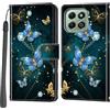 Haninsuze Cover per Honor X6b 4G, Custodia Interno TPU Antiurto Portafoglio con Disegni [schede Fessura] [Supporto Stand] Cover Libro in PU Pelle (farfalla)