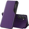 LEMAXELERS Custodia per Samsung Galaxy S26 Cover Smart View Clear Window Pieghevole in Pelle Ultra Slim Flip AntiGraffio Traslucido Stand Full Body Protettiva Cover per Galaxy S26 CC Purple.