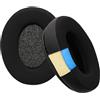 kwmobile 2x Cuscinetto Compatibile con Sony WH-CH700N / WH-XB900N / WH-CH710N / WH-CH720N / MDR-10R - Cuscinetti di Ricambio per Cuffie in Similpelle nero e Gel Rinfrescante