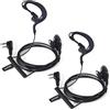 UAYESOK Cuffie radio a 2 pin, tipo G con microfono PTT e tappi per le orecchie, compatibili con Baofeng UV5R 888s UV-82 Kenwood RT24 RT27 eSynic QuanSheng Walkie Talkie (2 pezzi)