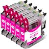 Supply Guy 5 Cartucce Per Stampanti compatibile con Brother LC-123 (Magenta) per Brother DCP-J132w DCP-J150 DCP-J152w DCP-J152wr DCP-J172w DCP-J4110dw DCP-J4110w e altro (vedi pagina del prodotto)