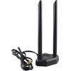 BOOBRIE 2.4GHz/5.8GHz Antenna WiFi Bluetooth Omni-Direzionale Potente Base Magnetica con Cavo di Prolunga da 200cm