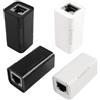 HATMINI 4 accoppiatori RJ45, accoppiatori in linea RJ45 con scudo, connettori di rete 8P8S femmina a femmina, adattatore di estensione per cavo Ethernet Cat6/Cat5/Cat5e (2 neri + 2 bianchi)