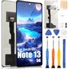 ARSSLY Schermo LCD per Xiaomi Redmi Note 13 5G Display per Redmi Note 13 5G 2312DRAABG 2312DRAABI Touchscreen Digitazer Full Assembly Sostituzione Schermo con Riparazione Kit (Nero)