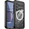 Ezanmull Custodia impermeabile per Samsung Galaxy S25 con fotocamera integrata e protezione dello schermo, impermeabile IP68 [protezione anticaduta], protezione completa a 360° per Galaxy S25 (nero)