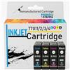 Mondo Stampa Cartucce Compatibili T7011 Multipack 4 Colori Alta Capacità per Epson WorkForce Pro WP-4525DNF, WP-4535DWF, WP-4015DN, WP-4545DTWF - Resa 3500 Pagine