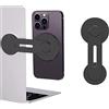 Hosann Century Magnetico Supporto Del Telefono Mobile per Laptop,180 ° Regolabile Supporto Del Telefono Mobile Monitor Laterale per MacBook, Pieghevole Supporto Del Computer (nero)