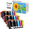 Yowell 15x 202XL Multipack compatibili con Epson 202XL Cartucce di ricambio per Expression Premium XP-6100 XP-6000 XP-6105 XP-6005
