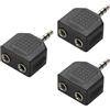 Greluma 3 Pz Splitter a Y per cuffie da 3,5 mm a 3 poli, convertitore adattatore audio da 1 maschio a 2 femmine da 1/8