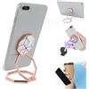 GEEHUA Cavalletto ad anello per cellulare, girevole a 360°, in metallo, pieghevole, con impugnatura posteriore regolabile, per la maggior parte degli smartphone (oro rosa)