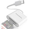 DriverGenius LiteRead II | Lettore di Schede SD/MicroSD USB-C 2.0 - Adattatore Portatile 2-in-1 OTG per Fotografi e Creatori di Contenuti (ABS, HB001)