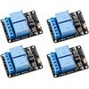 DollaTek 4 Pezzi Modulo relè 5V 2 canali 5V con optocoupler Scheda di espansione Trigger a Basso Livello per Arduino Uno R3 Mega DSP Arm PIC AVR STM32 Raspberry Pi