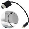 Fllyvly Adattatore da USB a Jack 3,5mm, TRRS 4 Poli, Mic-Supportato, Adattatore AUX Cuffie, Scheda Audio Stereo Esterna Integrata, per PC, PS4, Laptop - Custodia in Metallo e Cavo Intrecciato Durevole