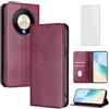 OUEAYIEN Cover per Honor Magic8 Lite/X9D Custodia a Libro con Vetro Temperato Bdx