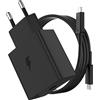ACOCOBUY Caricabatterie rapida 45W per Samsung A57/A37, USB C Caricatore e Cavo USB C 1M Ricarica Rapida per Samsung Galaxy S26+/S25/S24/S23/S22/S21/S20/A16/A17/A56/A36/A06/A05s/A26/Z Flip7/Tab S11/S10/S9,nero