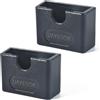 UAYESOK Supporto radio auto, supporto per microfono radio CB con pellicola adesiva 3M, universale, per Motorola Baofeng Kenwood Yaesu Midland Quansheng (nero, 2)